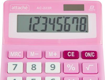 Калькулятор настольный AС-223R 8-разрядный розовый/белый 134x107x34 мм – фото 5