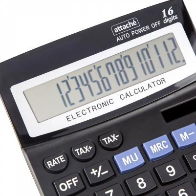 Калькулятор настольный ATC-222-16F 16-разрядный черный 208x160x48 мм – фото 3
