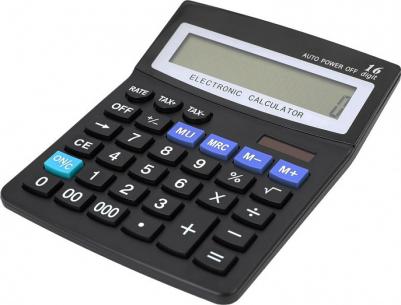Калькулятор настольный ATC-222-16F 16-разрядный черный 208x160x48 мм – фото 11