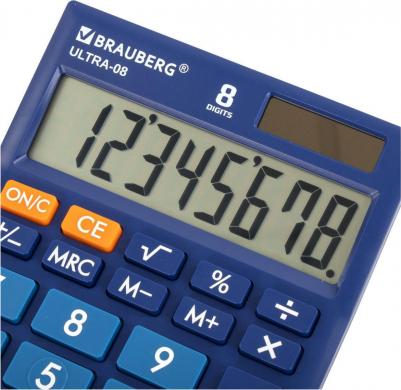 Настольный компактный калькулятор ULTRA-08-BU – фото 6