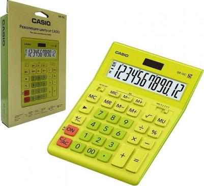 Калькулятор настольный GR-12С-GN, 12 разрядов, двойное питание, САЛАТОВЫЙ – фото 5