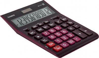 Калькулятор настольный GR-12С-WR, 12 разрядов, двойное питание, БОРДОВЫЙ – фото 5