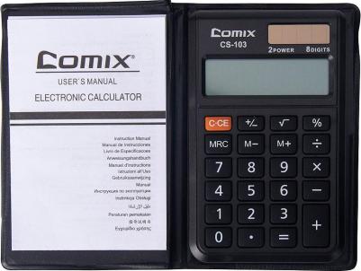 Калькулятор карманный 8-разрядный 98х60мм, черный – фото 1
