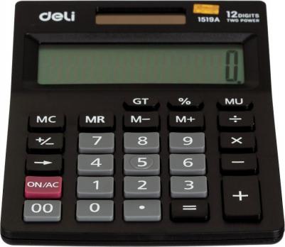 Калькулятор настольный E1519A 12-разрядный черный 205х132х105 мм