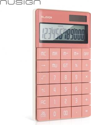 Калькулятор настольный NUSIGN NS041 12-разрядный розовый 165x103х14 мм – фото 3