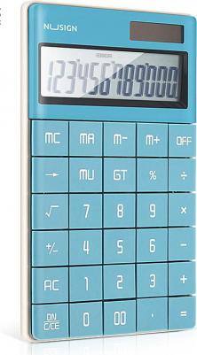 Калькулятор настольный NUSIGN NS041 12-разрядный синий 165x103х14 мм