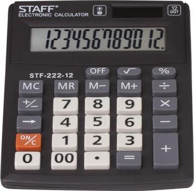 Калькулятор настольный PLUS STF-222, КОМПАКТНЫЙ, 12 разрядов, двойн.питание,250420 – фото 10