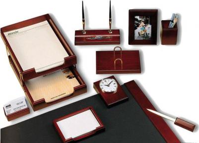 Набор настольный artemis из дерева, 10 предметов, двойной лоток, красное дерево, 236358 – фото 5