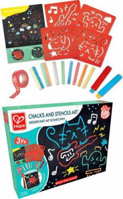 Развивающий детский игровой набор для рисования мелками по трафаретам