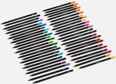 Набор цветных карандашей "Blackwood", 48 цветов, трехгранные, корпус деревянный, супер мягкий грифель – фото 3
