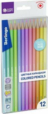 Карандаши цветные SuperSoft. Pastel, 12 пастельных цветов ISBN 4260107514862