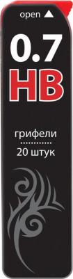 Грифели запасные, КОМПЛЕКТ 20 шт., "Black Jack" Hi-Polymer, HB, 0,7 мм, 180451 – фото 6