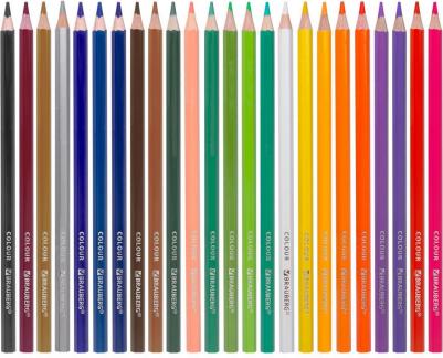 Карандаши цветные PREMIUM, 24 цвета, шестигранные, грифель мягкий 3,3 мм, 181658 – фото 2