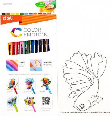 Карандаши цветные акварельные Color Emotion 12 цветов EC00700 – фото 4