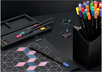 Карандаши цветные "Black Edition", 24 цвета, трехгранные, черное дерево, заточенные – фото 3