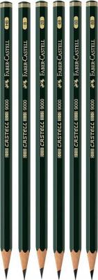 Набор карандашей чернографитных 9000 HB-8B (6 штук в упаковке) – фото 2