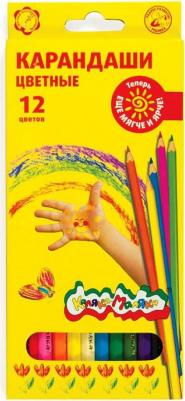 Карандаши цветные 12 цветов шестигранные – фото 2
