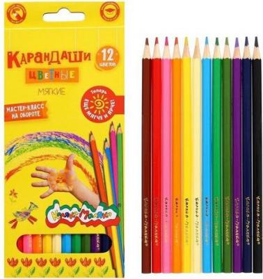 Карандаши цветные 12 цветов шестигранные – фото 6