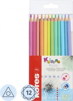 Карандаши цветные 12 цветов трехгранные – фото 5