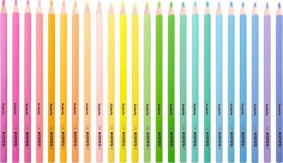 Карандаши цветные 24 цвета трехгранные – фото 7