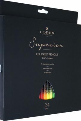 Карандаши цветные, трехгранные "Superior", 24 цвета ISBN 4602723125075 – фото 3