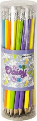Карандаш чернографит. DAISY НВ с ластиком заточенный трехгранный