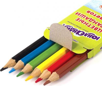 Карандаши цветные "В ГОСТЯХ У БУКАШЕК", 6 цветов, классические заточенные, 181377 – фото 2