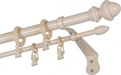 Карниз classic 2-х рядный бежевый металл 200 см