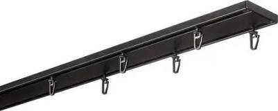 Карниз двухрядный Atlant 240 см алюминий цвет черный