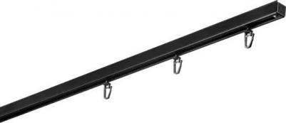 Карниз однорядный Atlant Mini 200 см алюминий цвет черный