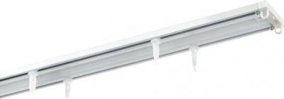 Карниз потолочный atlant алюминиевый 2-х рядный белый 160 см – фото 2