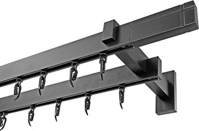 Карниз для штор двухрядный Хай Тек, Кросс, черный, 300 см арт.4214300 – фото 2