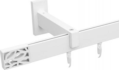 Карниз для штор однорядный Хай Тек, Твист, белый, 340 см арт.4115340