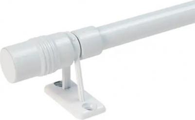 Карниз витражный телескопический Цилиндр 80-120 см белый 60120120 – фото 1