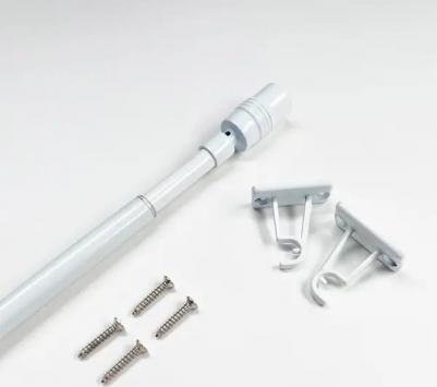 Карниз витражный телескопический Цилиндр 80-120 см белый 60120120 – фото 4