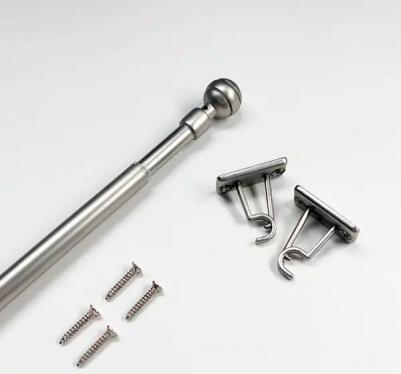 Карниз витражный телескопический Сфера 80-120 см никель 60210120 – фото 1