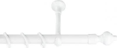 Настенный карниз однорядный Кантри 240 см металл цвет белый – фото 1