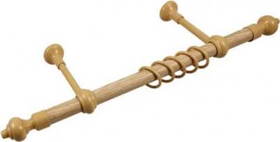 Настенный карниз однорядный Кантри 240 см металл цвет ясный дуб – фото 1