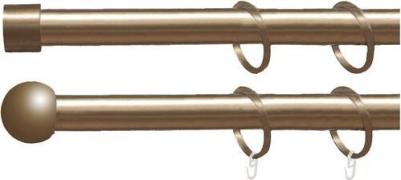 Карниз двухрядный 19/16 мм шар 160/320 см цвет бронза – фото 4