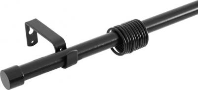 Карниз однорядный 19/16 мм заглушка 160/320 см цвет черный