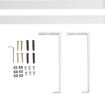 Настенный карниз двухрядный Кантри 200 см металл цвет белый – фото 2