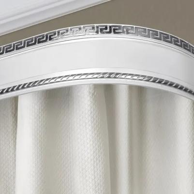 Бленда 68 мм для пластмассового карниза Тесей 350 см белый с хромом – фото 2