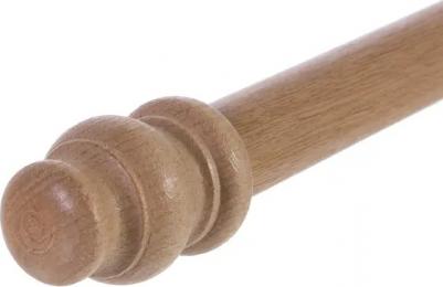 Карниз двухрядный составной по центру из 2-х частей 300 см дерево цвет светлый дуб