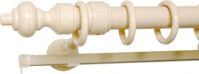 Карниз круглый настенный 2 ряда Натуральный 275 см – фото 2