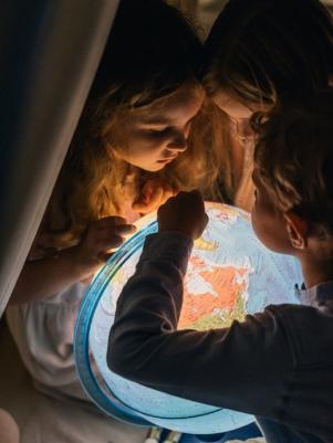 Интерактивный физико-политический рельефный глобус с VR-очками, 32 см, Глобен – фото 17