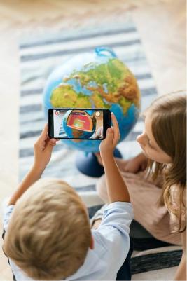 Интерактивный физико-политический рельефный глобус с VR-очками, 32 см, Глобен – фото 18