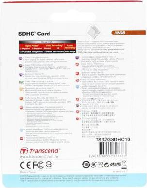 TS32GSDHC10 – фото 4