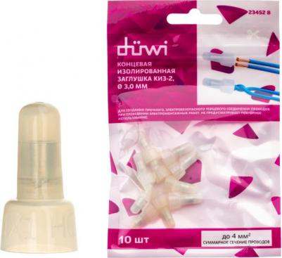 23452 8 Заглушка концевая изолированная, КИЗ-2, 1.5-4мм?, белая, 10шт, 23452 8, цена за 1 шт – фото 3