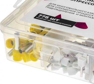 26550 8 Набор наконечников-гильз с изолированным фланцем, НШВИ 0.5-12мм?, НШВИ2 0.5-8мм?, под опрессовку, 775 шт, 26550 8, цена за 1 шт – фото 10