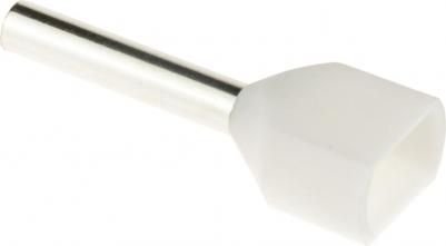 26588 1 Наконечник-гильза двойной с изолированным фланцем, 0,75мм?, контакт 10мм, под опрессовку, белый, 25шт, 26588 1, цена за 1 шт – фото 10